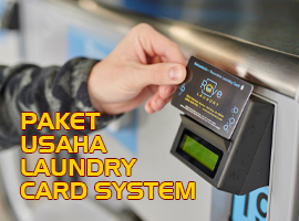 paket usaha laundry system card kartu medan